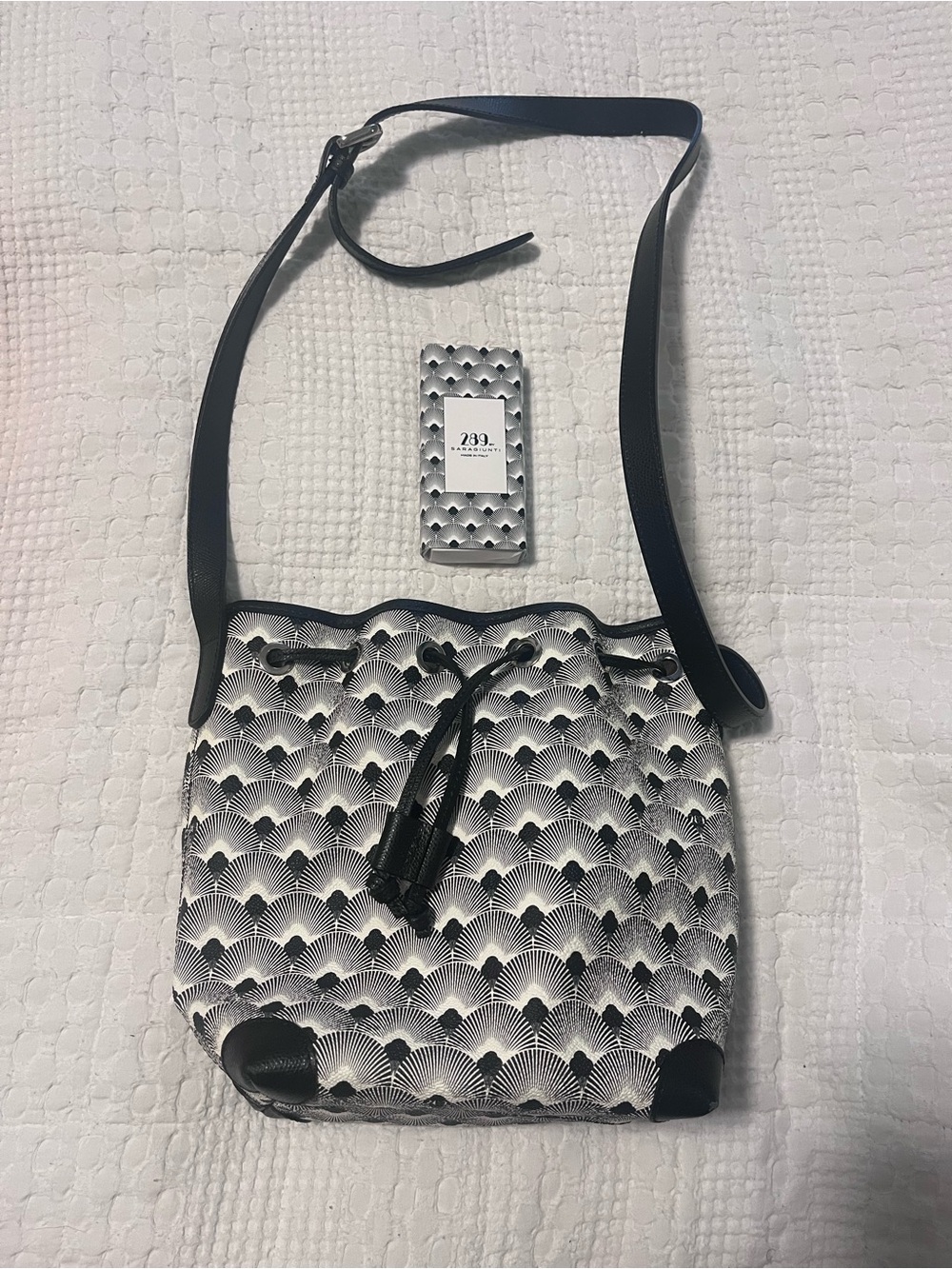 Black & White Patterned Crossbody Bag